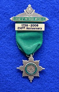 Lodge St Patrick Number 295’s 250th Anniversary Jewel.