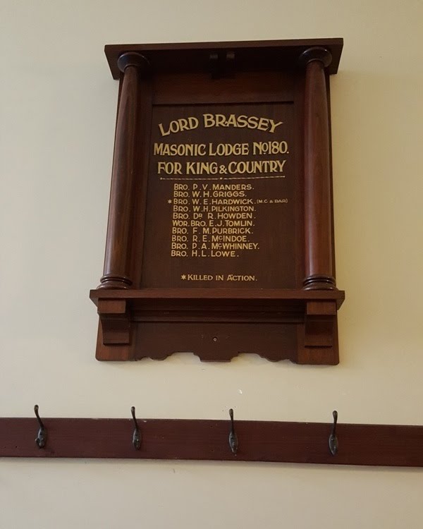 Lord Brassey Lodge 180 World War Service Board including KIA
