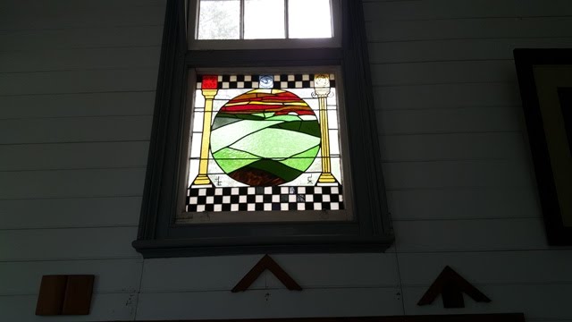 Stain Glass Masonic Lodge Window