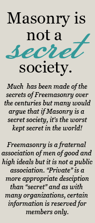 Masonry is not a secret society