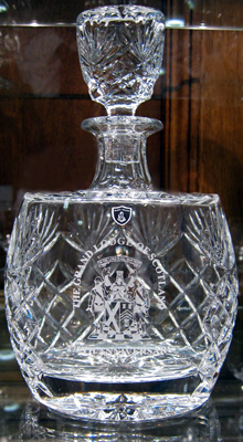 Commemorative crystal decanter produced to mark the 275th anniversary of the Grand Lodge of Scotland