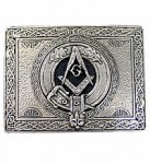 Belt Buckle - Masonic Crest - Rectangular