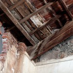 Imagen del Salón de Tenidas con desprendimiento del muro exterior