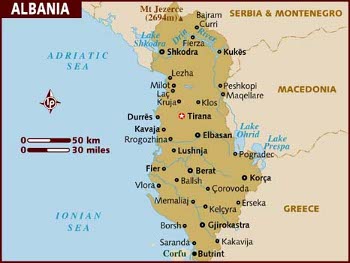 masoneria en Albania maps